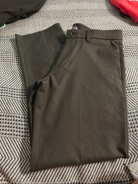 Haggar Men's Black Dress Pants - Flat Front